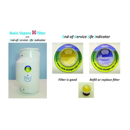 Chemteq Basic Vapors DG Filter-2613 with End-of-Service Life Indicator 2613